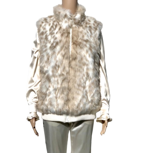 Coldwater creek faux fur vest Sz XL - Picture 10 of 15